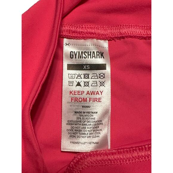 Gymshark High Waisted Crossover Leggings Hot Pink Size XS - Picture 3 of 6
